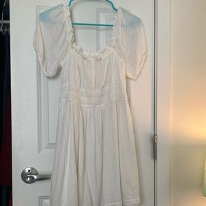 BP White Puff Sleeve Dress